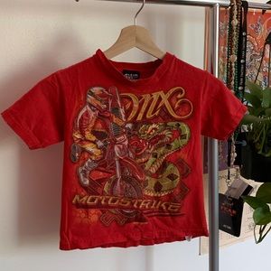 90s motorcycle baby tee